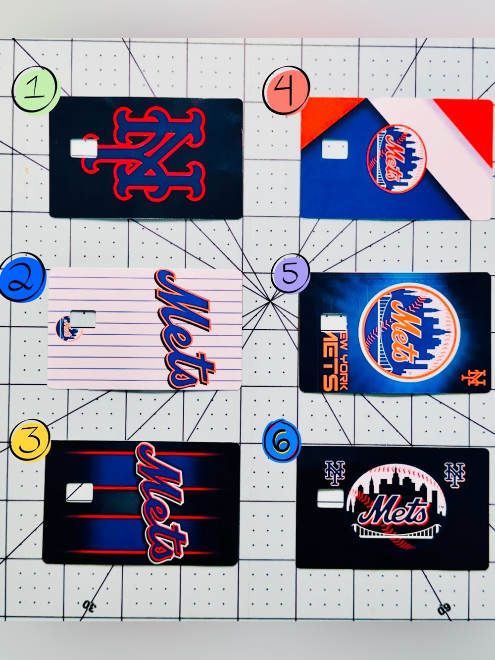 New York Mets High Quality Glossy Card Skin Decal
